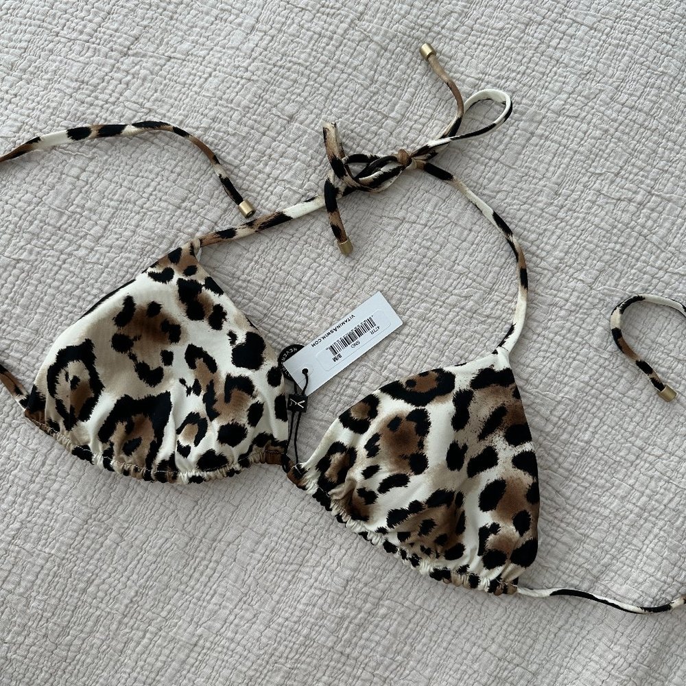 Vitamin A Gia String Top in Leopard